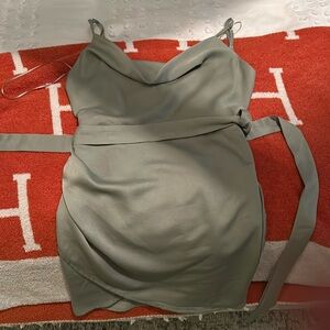 Mini Sage Green Dress